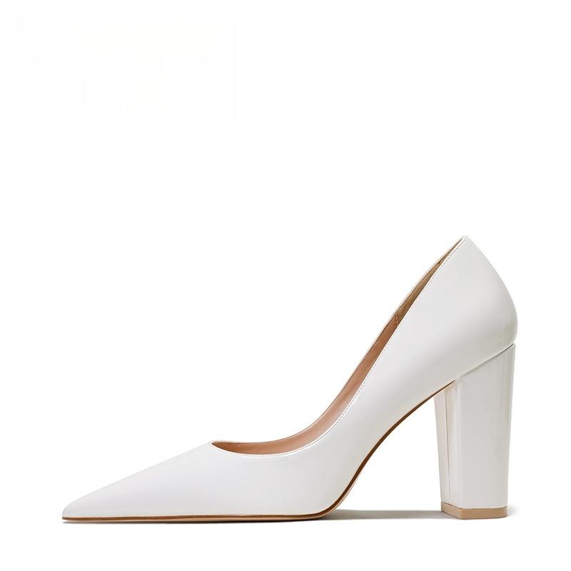 Mode Dicke Ferse Damenschuhe Blockabsatz für Damen Mode Damen Sandalen Blockabsatz 38 white