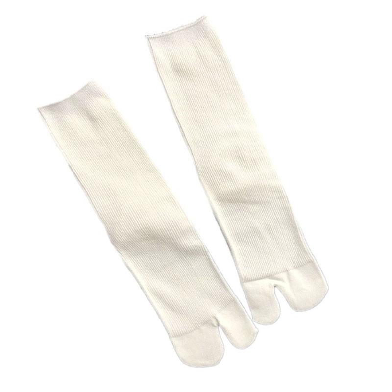 Gekämmte Baumwolle Split Toe Socken Unisex Einfache bequeme Zweizehensocken Japanische Harajuku Herren Damen Tabi Socken weiß