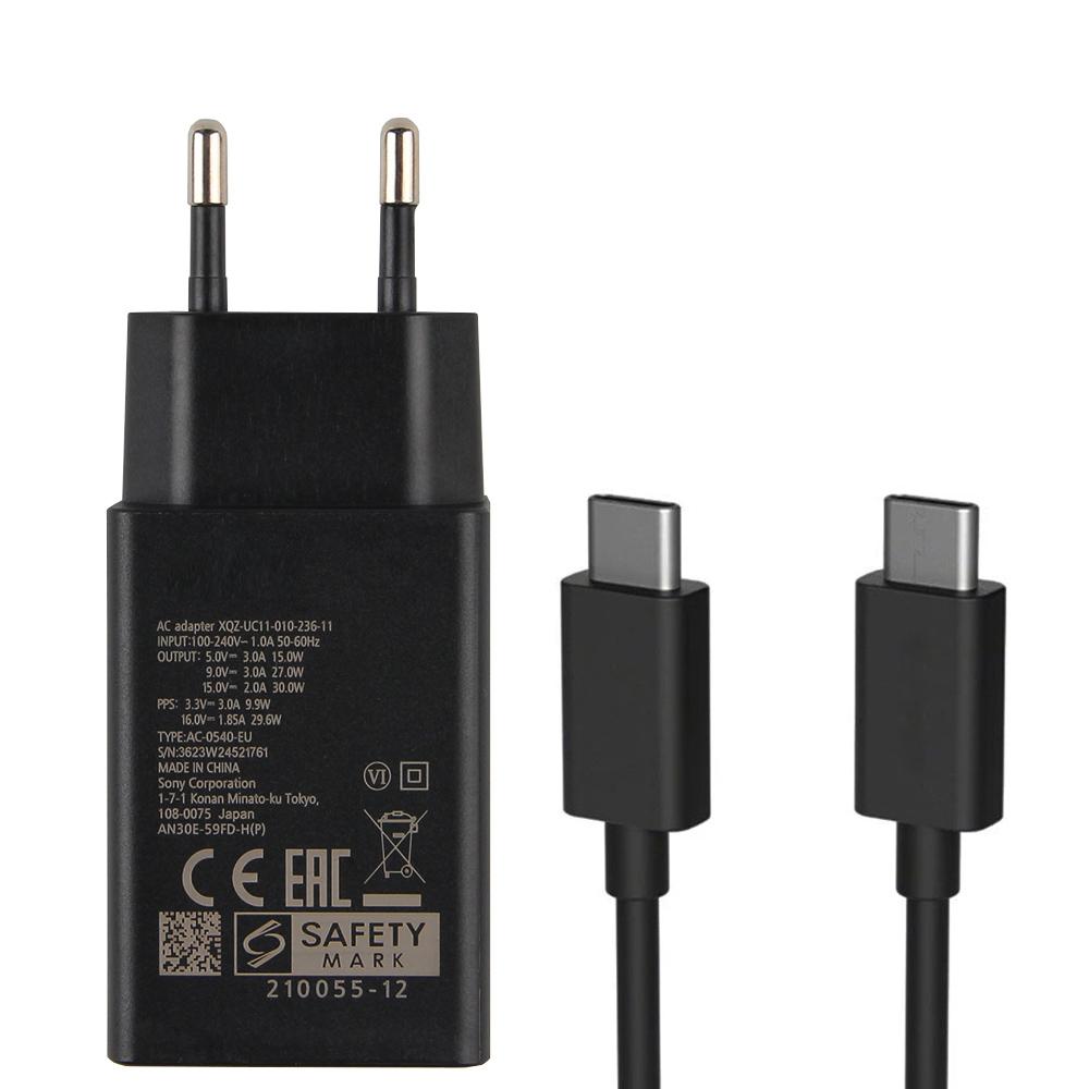 30W XQZ-UC1 PD Schnellladegerät USB24 Typ-C Kabel Für Sony Xperia 1 5 10 ii ili IV V Xperia PRO I Schnellladeadapter EU Adapter add Cable