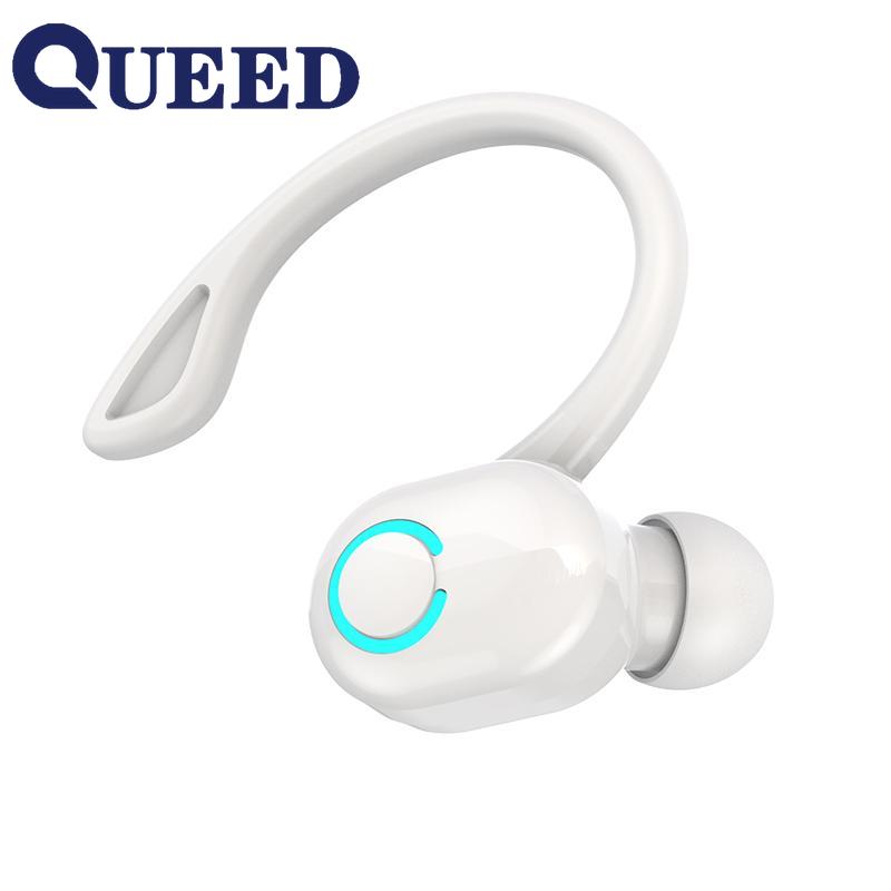 Neues Bluetooth-Headset Business Ohrmontiertes kabelloses Bluetooth-Headset Schmerzloser Sport Wasserdicht und schweißfest weiß