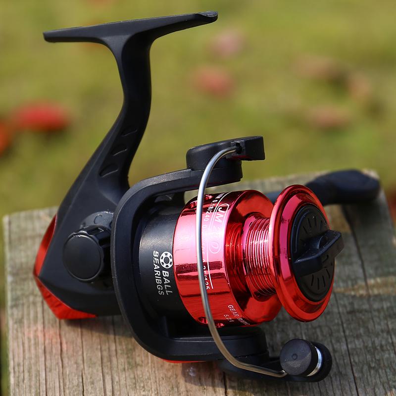 Angelrolle links/rechts Hand Austausch 5,2:1 Metall Kunststoff Reisen Angeln Spinning Angelrolle rot