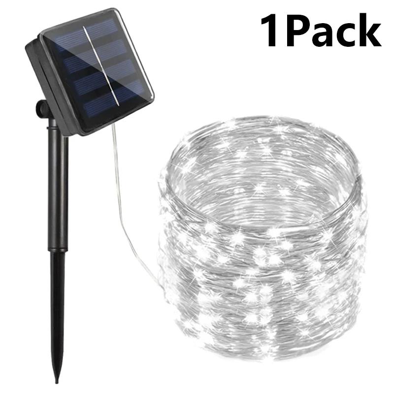 32m/22m/12m/7m Solar LED Außenleuchte LED Lampe Solar Garten Außen Lichterkette Lichterkette Festoon Weihnachtsdeko Beleuchtung 5M weiß