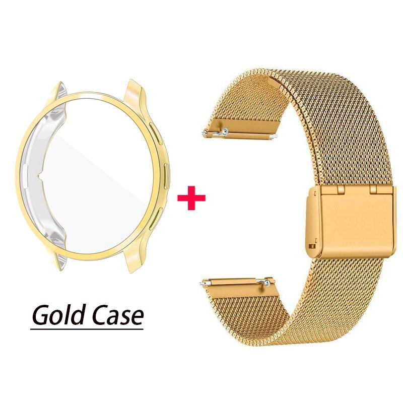 Metall Strap Für Garmin Venu 3 3S 2S Smart Uhr Armband + Fall Für Garmin Vivoactive 4 4s Armband Für Garmin Venu 2 Plus Abdeckung Garmin Venu 3s gold