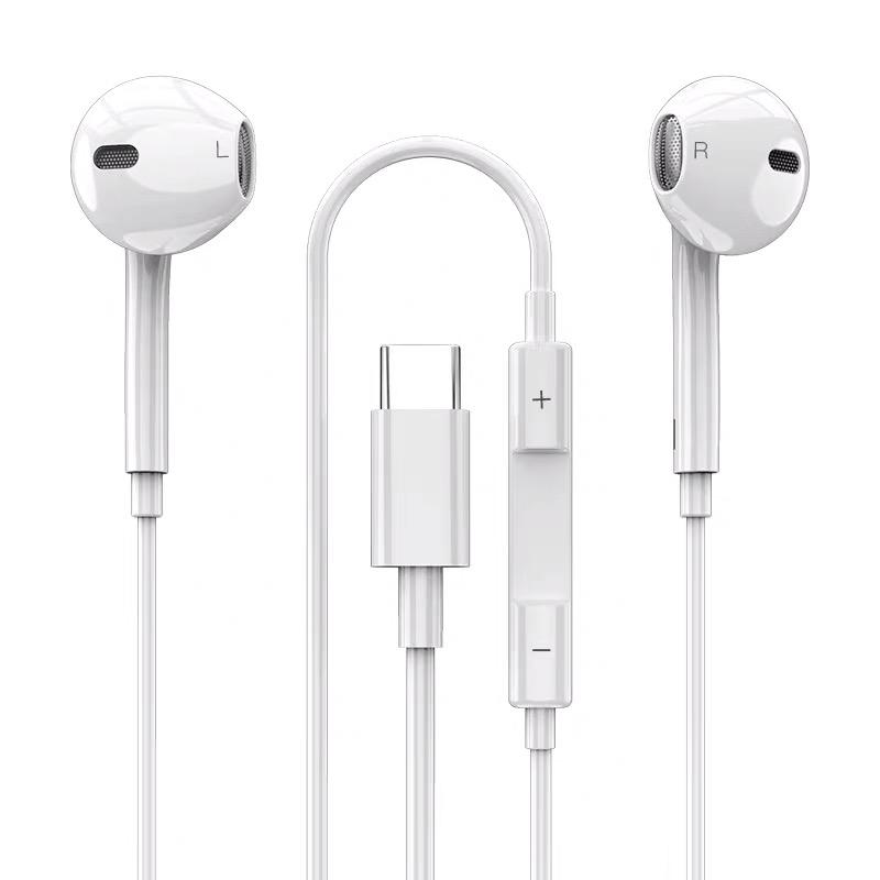 Lightning Wired Kopfhörer für iPhone 15 14 12 11 13 Pro Max Bluetooth Kopfhörer X XR XS 6 7 8 Plus SE Typ-c 3,5mm Headset für Samsung Xiaomi type-c port weiß