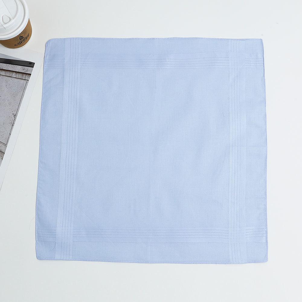 Herren 40cm Einfarbig & Gestreift Baumwolltaschentuch-Set für Anzüge 40x40 cm hellblaue
