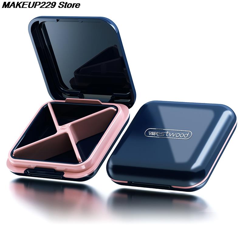 4 Grids Wasserdichte Medizin Pille Box Für Lagerung Reise Pille Fall Vitamine Container Organizer Für Tabletten Kunststoff Box Kapseln blau