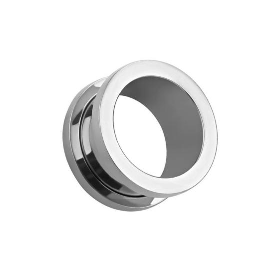 1 Stück Unisex Double Flared Ohr Plug Piercing Flesh Tunnel Expander Schmuck 6mm silber