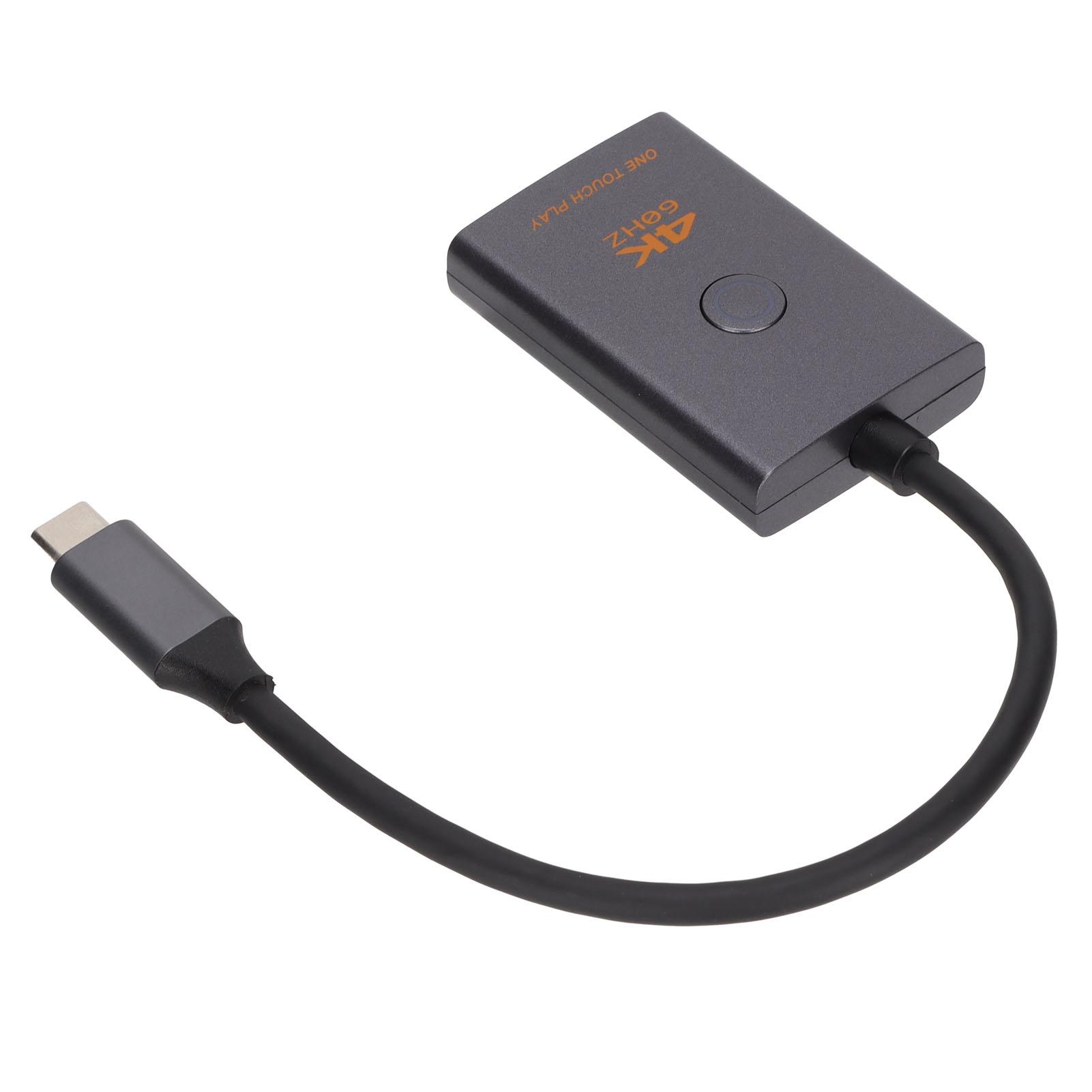 Typ C zu HD Multimedia Interface Adapter 18Gbps 4K Videokonverter für Konferenzübertragung