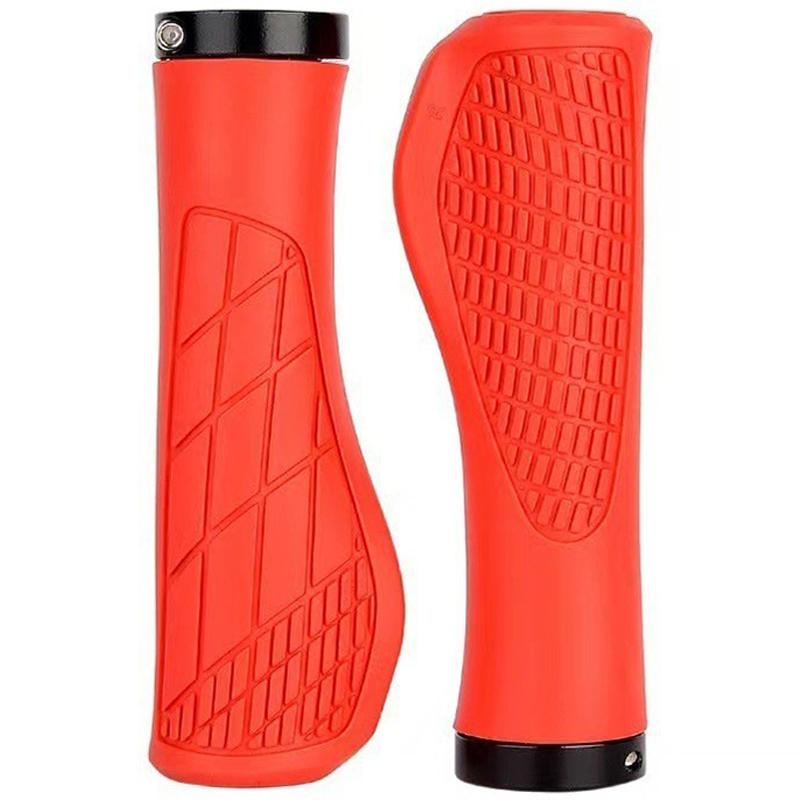 1 Paar Mountainbike-Lenkergriffe, rutschfest, bequem, abschließbar, weiche Gummi-Fahrradgriffe, MTB-Fahrradgriffe, Fahrradteile rot