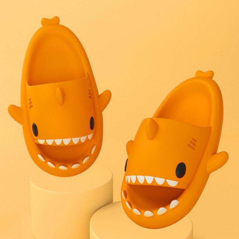Männer Shark Slides Hausschuhe Strand Flip Flops Mann Clappers Indoor Badezimmer Hausschuhe Sommer Hausschuhe Frauen Plattform Sandalen 38/39 orange
