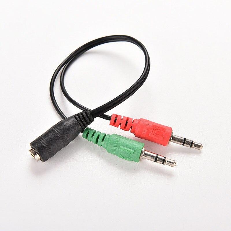 20 cm 3,5mm Kopfhörer Mikrofon männlich Jack zu weiblich 2 weiblich zu männlich Kabel Headset Adapter Y Splitter Audio für Laptop Kopfhörer 2 male to 1 female
