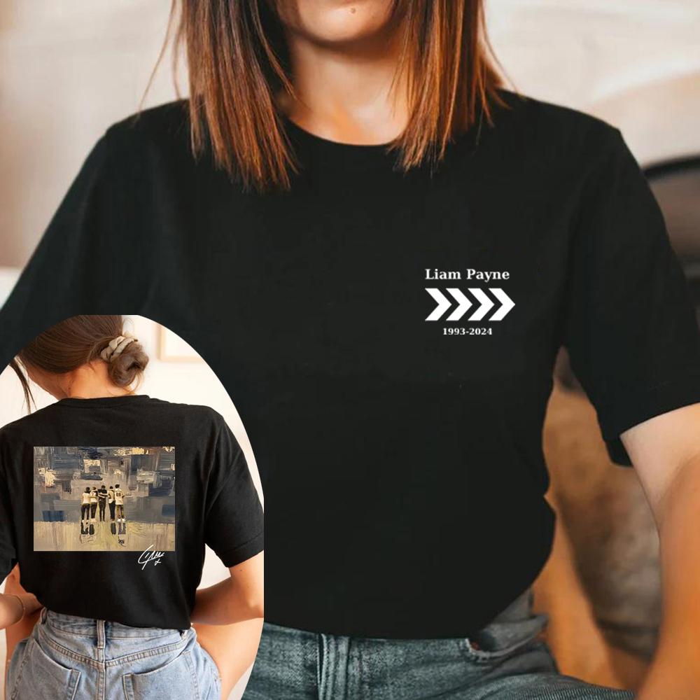 Liam Payne Choose Love T-Shirts Liam Payne Tribut T-Shirt in Erinnerung an Liam Payne Grafik T-Shirts Vintage Kurzarm T-Shirt XXXL schwarz