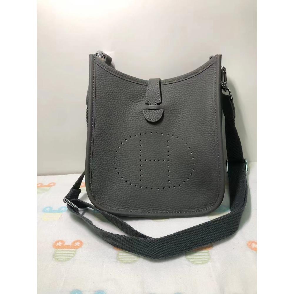 Neue Mode Oberleder Rindsleder Hohl Perforiert Mode Lässig Damen Tasche Ein Schulter Crossbody Damen Tasche large size 28cm dunkelgraue