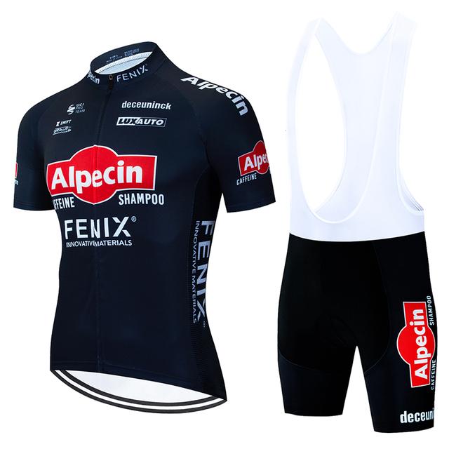 2023 sommer ALPECIN Radfahren Jersey Set männer Radfahren Kleidung MTB Fahrrad Kleidung Uniform Maillot Ropa Ciclismo Radfahren Fahrrad Anzug XXXXL schwarz