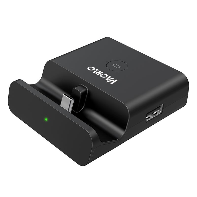 VAORLO Dock Station Für Nintend Schalter Tragbare Typ-C Spielkonsole Unterstützung 1080P HDMI-kompatibel Konverter Zu TV schwarz