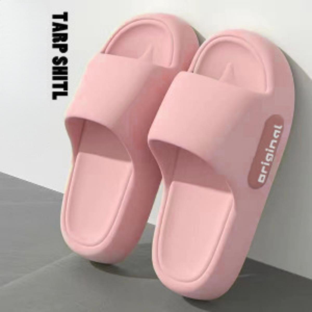 Originale bequeme Hausschuhe mit dicker Polstersohle, rutschfeste, leise Hausschuhe für drinnen und draußen – ideal für den Einsatz zu Hause und im Badezimmer, elegante Hausschuhe für Paare 38-39 rosa