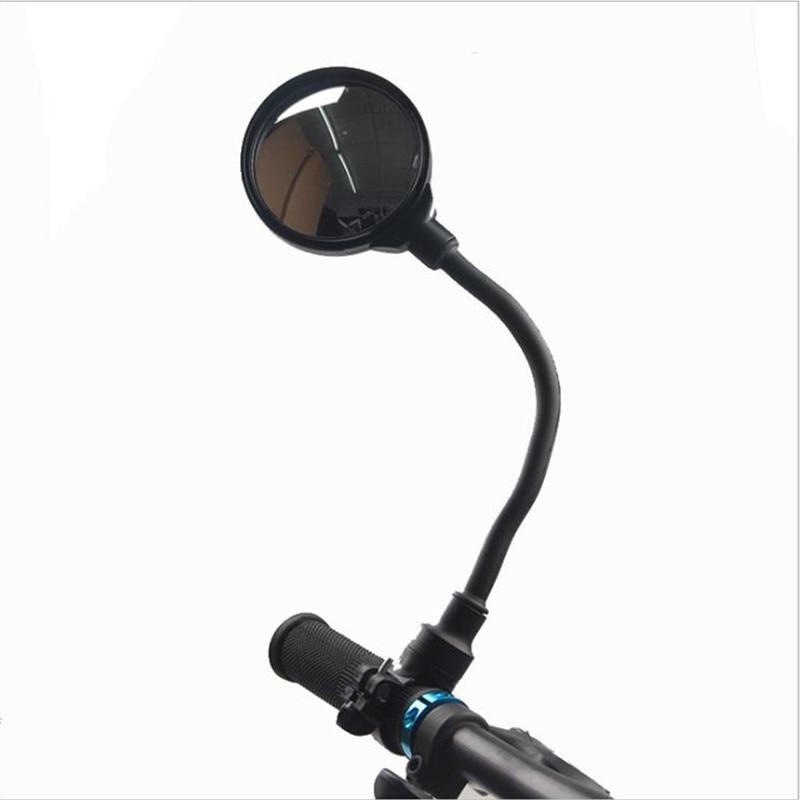 Lange Fahrrad-Rückspiegel, 360 Grad, für Mountainbike, Rennrad, Motorrad, biegsamer Schlauch, verstellbarer Rückspiegel 1 pc schwarz