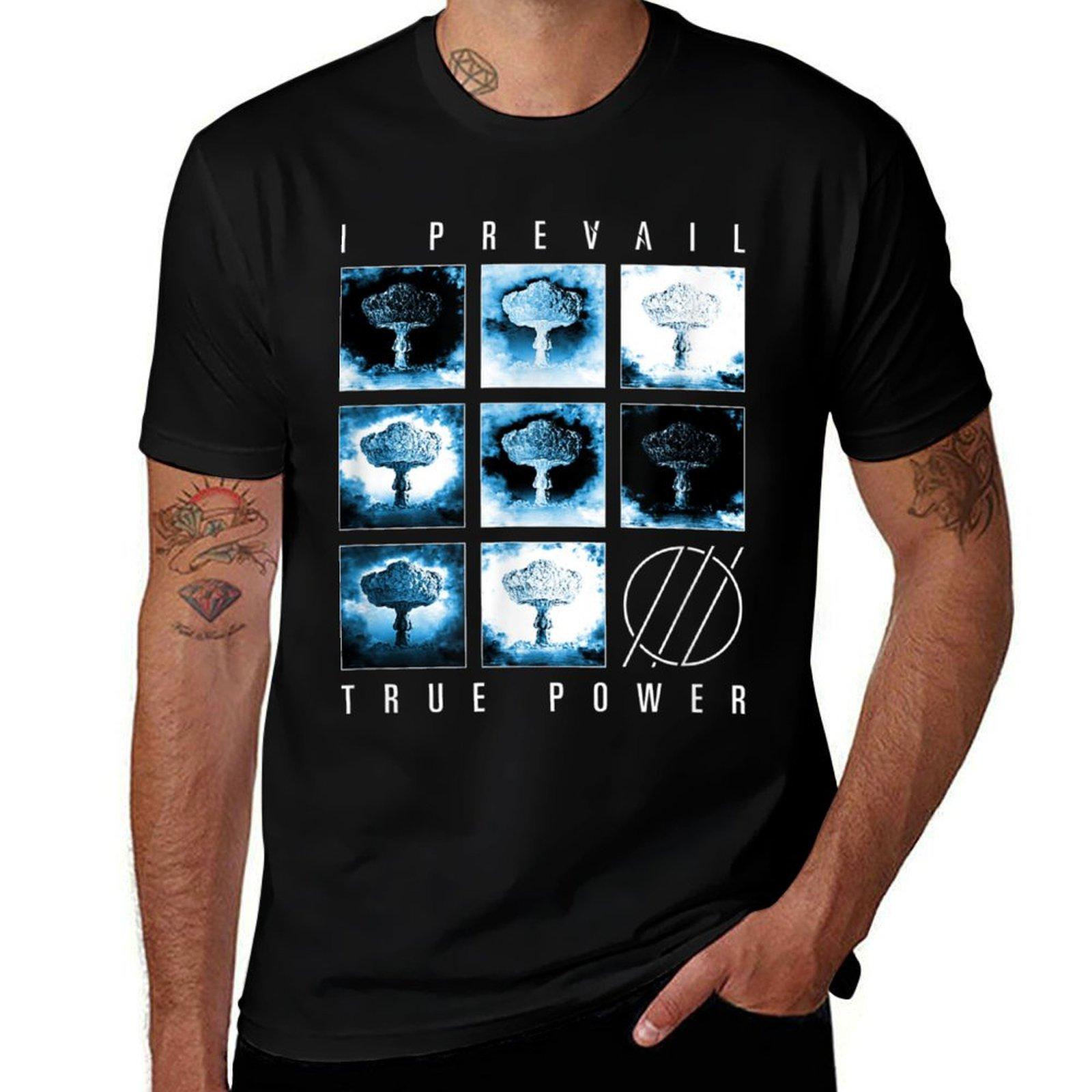 I Prevail True Power Cloud T-Shirt T-Shirts für Herren Grafik-T-Shirts lustige T-Shirts Herren-T-Shirts für Herren im Pack Baumwoll-T-Shirt L