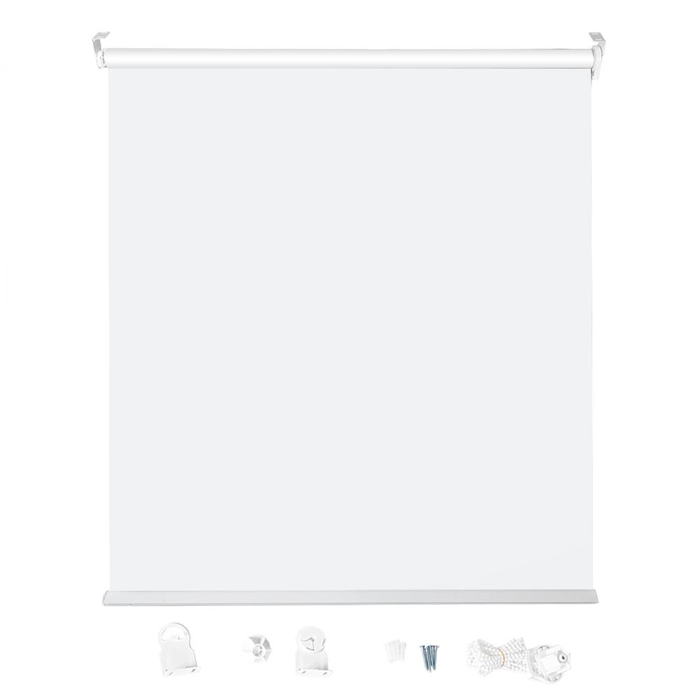 Wasserdichte Jalousien Rollos Verdunkelungsrollos Vorhänge Wärmeisolierte(Weiß) weiß