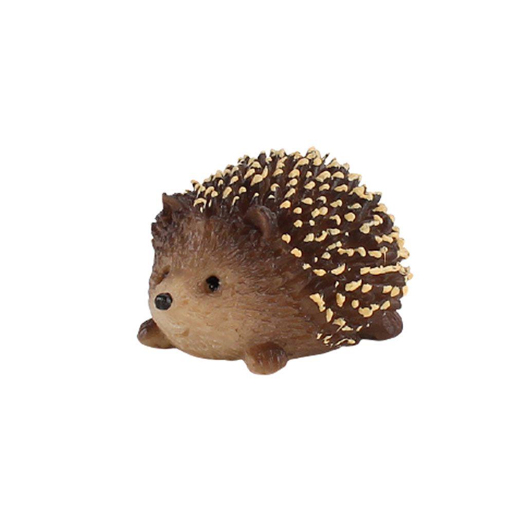 Niedliche Actionfigur PVC Solide Simulation Igel Wildtiermodell Kleiner Igel Dschungel Sandkasten Ornamente Kindergeschenk Heimdeko brown
