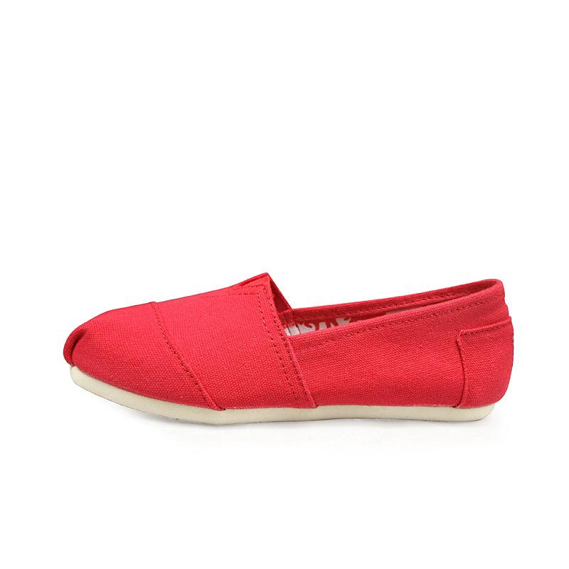 Neue 2025 Canvas-Schuhe Herren- und Damen-Slipper einfarbig Toms-Schuhe Thomas Stoffschuhe Mary-Schuhe bequem und vielseitig 45 wassermelone roten