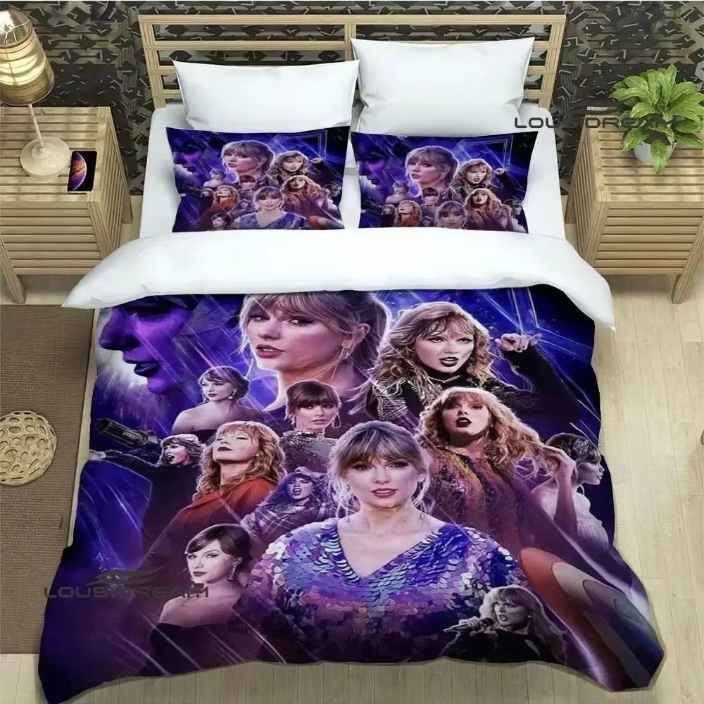 Sängerin T-Taylor-Swifts Bettwäsche-Sets Exquisites Bettwaren-Set Weiche Bettbezug-Set Warme Daunendecken-Set Bettwäsche-Set High-End Premium Geburtstagsgeschenk 200*200cm Eu-Double