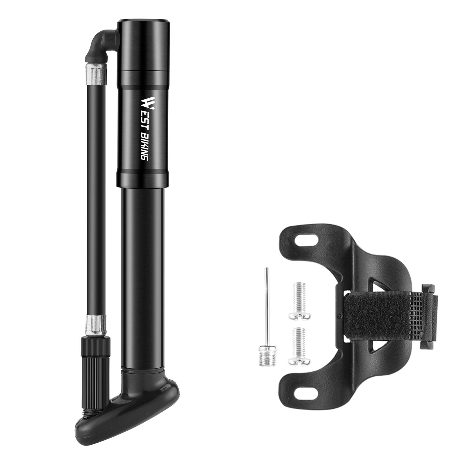 Bike Inflator 130PSI Tragbare Fahrrad Reifen Pumpe Aluminium Legierung Fahrrad Reifen Inflator Fahrrad Pumpe Hand schwarz