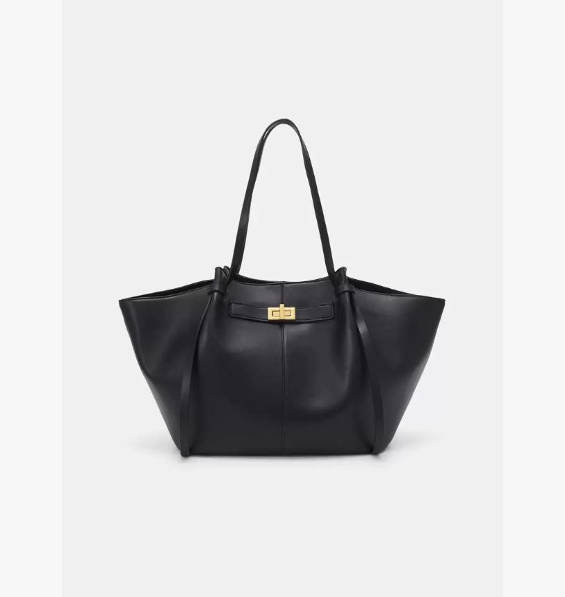 Mode Trapezförmige Damen Schultertaschen mit großer Kapazität Designer Metallschloss Handtaschen Hochwertiges PU-Leder Große Tragetasche Pendeltasche