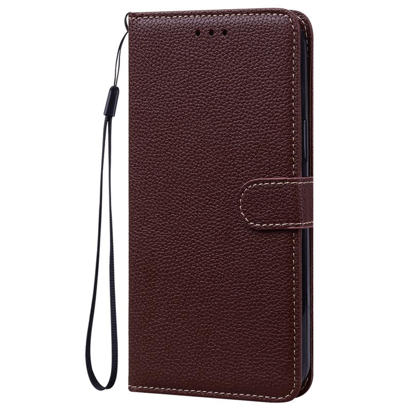 Für Samsung A51 SM-A515F Hülle Bonbonfarbe Leder Handyhülle für Samsung Galaxy A 51 A11 A21S A71 A31 A41 A01 Core Brieftaschenabdeckung Galaxy A71 kaffeebraun