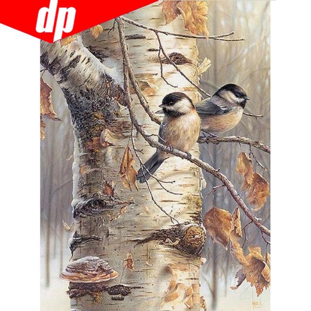 Handarbeit 5D DIY Diamantmalerei Vögel 3D Diamantstickerei Tierhandwerk Runde Bohrer 20X30