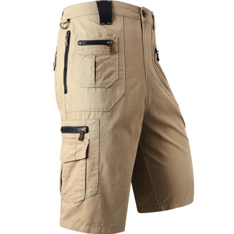 Outdoor Herren Wasserdichte Taktische Kurze Hosen für Männer Shorts Multi-Pocket Cargo Quick Dry Shorts Sommer Outdoor Shorts Lässige Gerade Hosen 5XL beige
