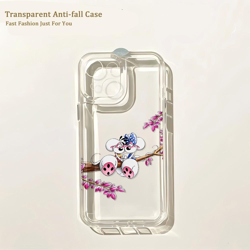 Cartoon Diddls Mäuse Handyhülle Für iPhone 17 16 16e 15 14 13 12 11 Mini Pro Max X XR XSMax 7 8 Air Plus Transparente Rückseite iPhone 16 Plus