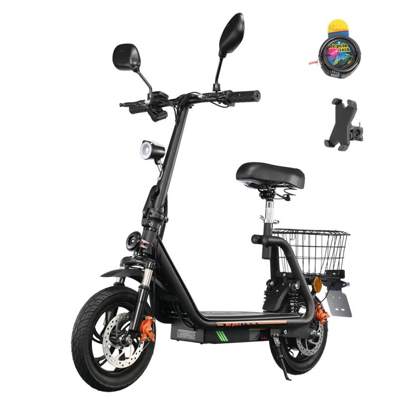 Twofish TFH-M5PRO-48V-E Elektroroller für Erwachsene 500W Starker Motor 48V 13AH Akku Maximale Tragfähigkeit 120kg schwarz