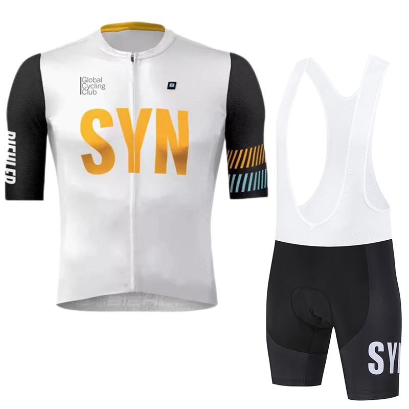 SYN Herren Sommer Radsport Set MTB Rennrad Trikot Radfahren Polster Schwamm Polster Radsport Trikot Radtrikot XL lavendel