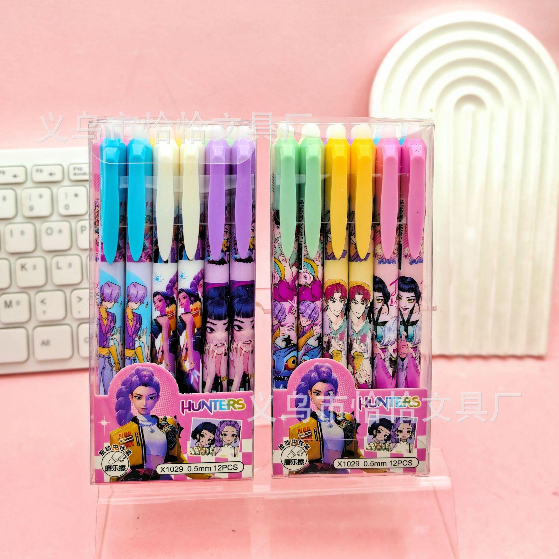 Kpop Dämonenjäger Radierbare Stifte Kinder Kawaii Rumi Mira Zoey Gelstift Schüler Schulbedarf Büro Schreibstift Geburtstagsgeschenk Erasable Pens-BLUE blue