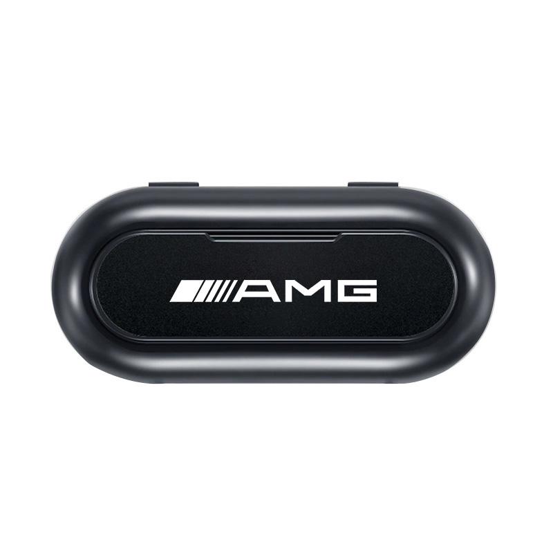 Auto Sonnenblende Brillen Aufbewahrungsbox Halter Organizer Zubehör Für Mercedes Benz AMG W212 W205 W246 W177 W176 W213 GLC GLE GLS ML Willkommen Laserlampe amg schwarz