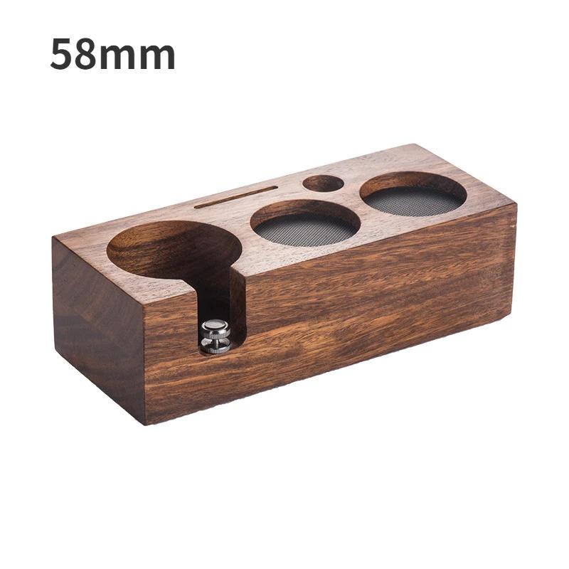 51/53/58mm Holz Kaffee Tamper Halter Espresso Tamper Station Ständer Holzsockel Espresso Maschinen Werkzeuge Barista Zubehör