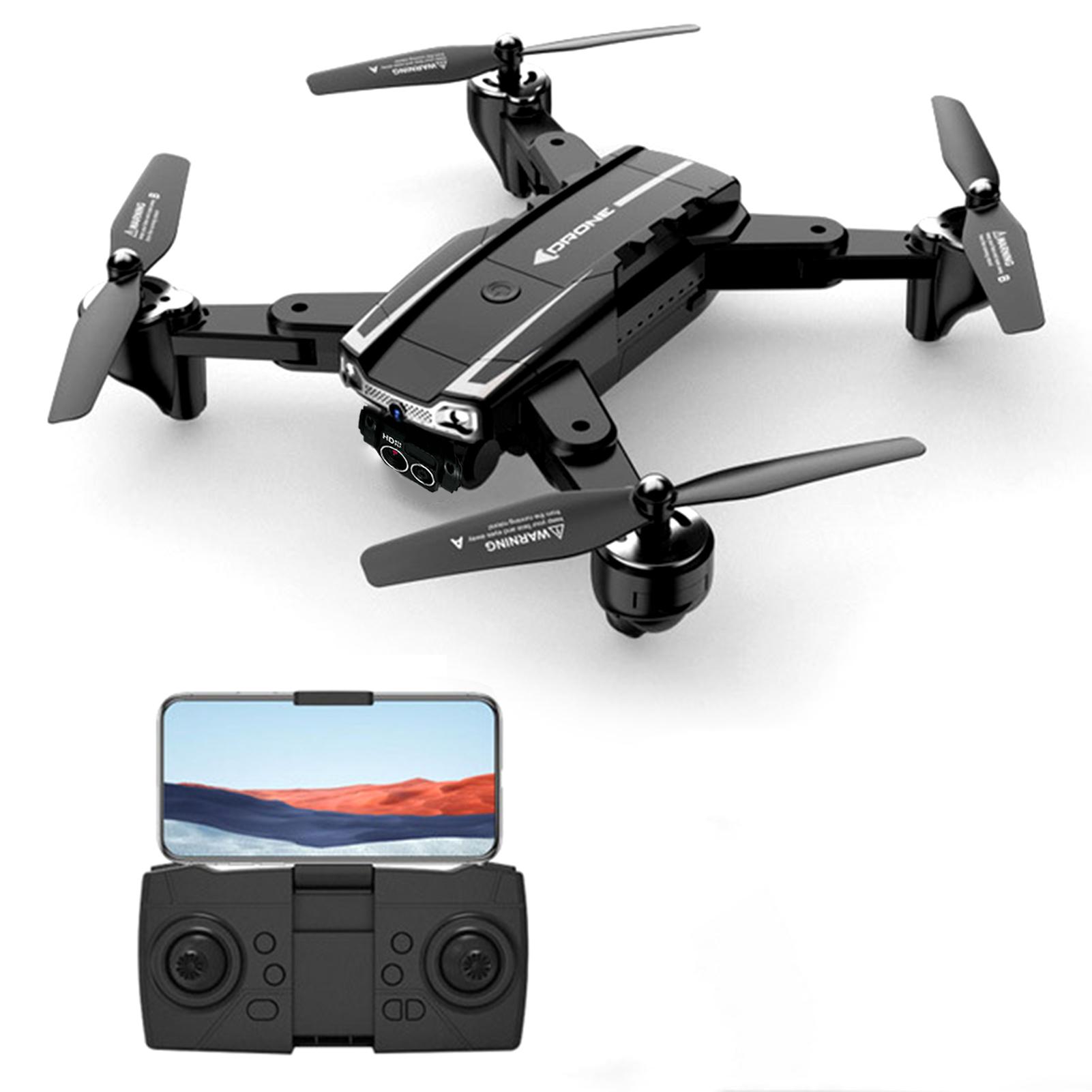 GPS-Fernbedienungsdrohne mit Kamera, 4K-Doppelkamera, 5GWIFI, Hindernisvermeidung, doppeltes GPS, optisch 1 battery schwarz