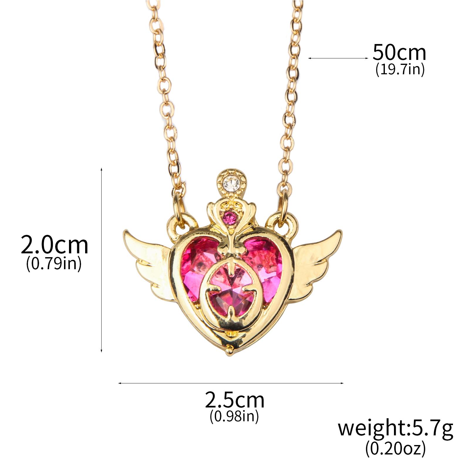 Anime Sailor Moon Halskette Love Wings Zauberstab Anhänger Halskette Mädchen Schmuck Geschenk Cosplay Prop Choker