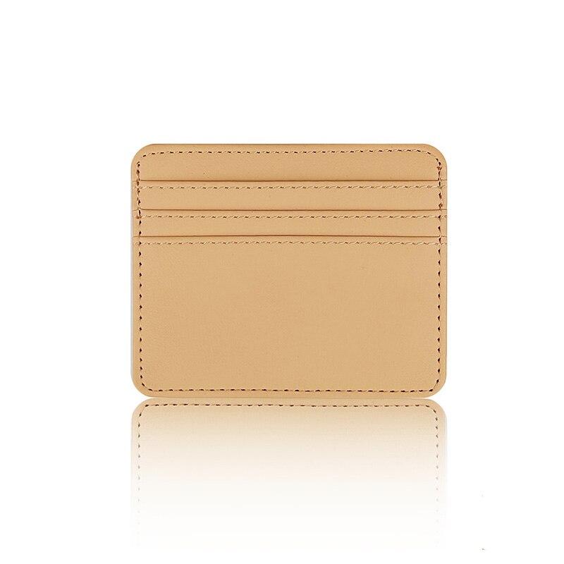 Mode Leder Ultra-dünne Karte Halter Bank Kredit ID Karten Abdeckung Tasche Fall Brieftasche Organizer Dünne Business Bank Karte paket khaki