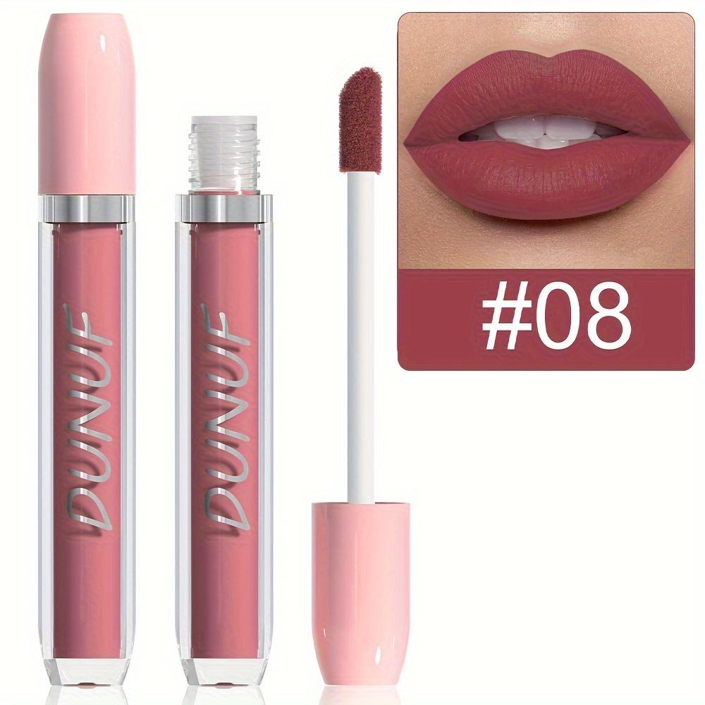 25 Farben, matter Lippenstift, wasserfest, langanhaltend, lichtecht, nicht klebender Lippenstift, Velourstextur, natürliche Lippen, Lippenstift in Rottönen 08