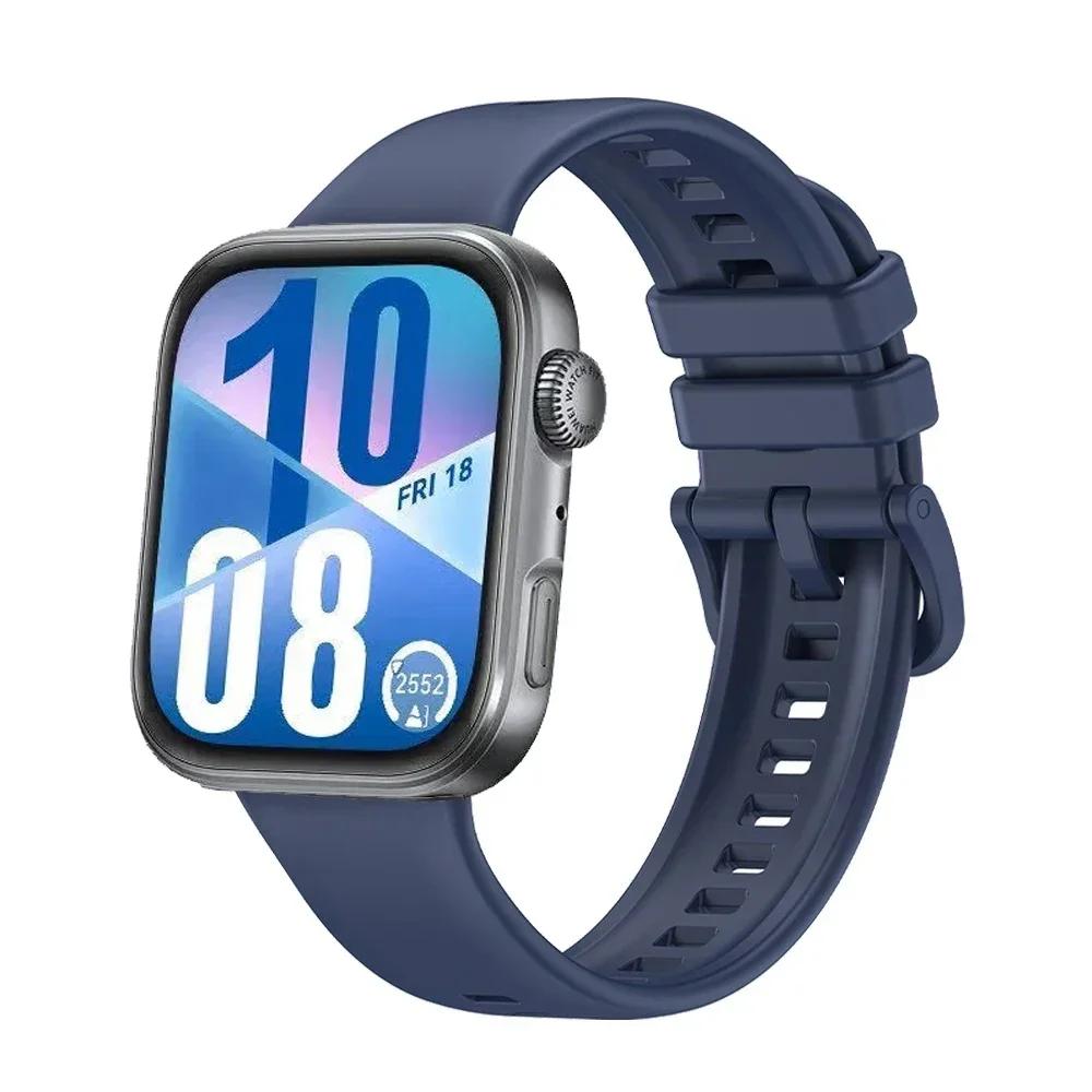 Silikonarmband für Huawei Watch Fit 4 4 Pro Band Buntes Schnallenarmband Armband Huawei Watch Fit 3 Armband Zubehör Huawei Watch Fit 4 nachtblau