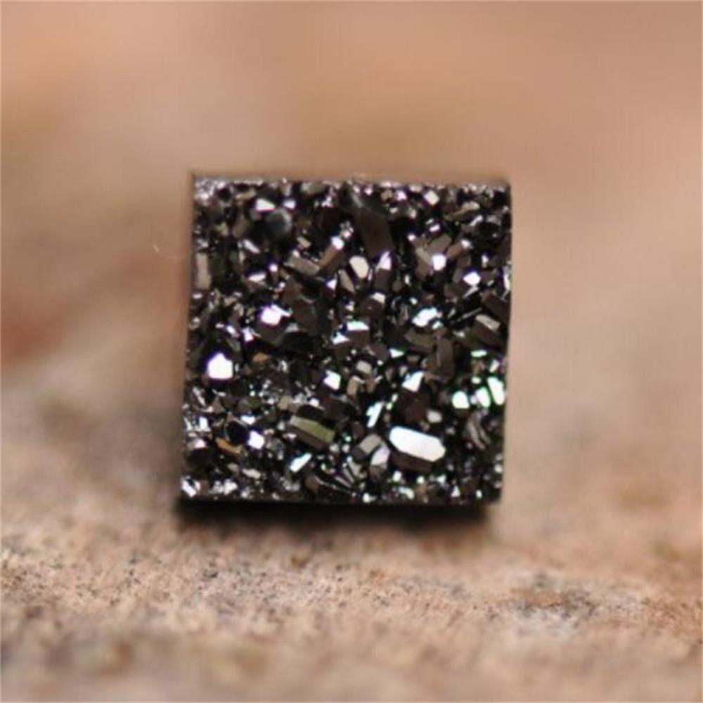 zur Gewichtsreduktion Lymphatische Magnetotherapie-Ohrringe Therapie-Ohrringe Lymphdrainage-Ohrringe Black-Square-6mm