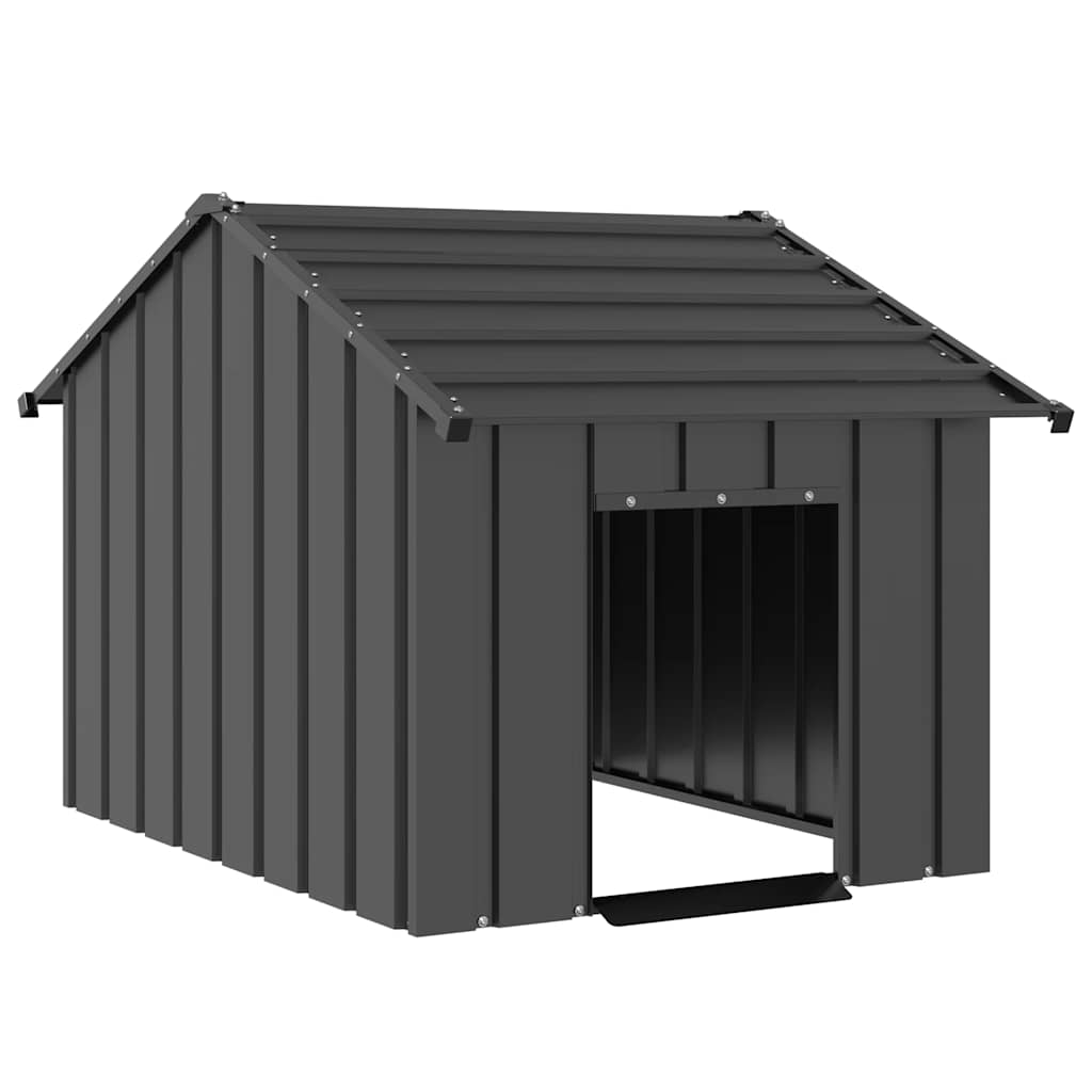 Hundehütte mit Dach 83 x 130 x 85 cm Verzinkter Stahl