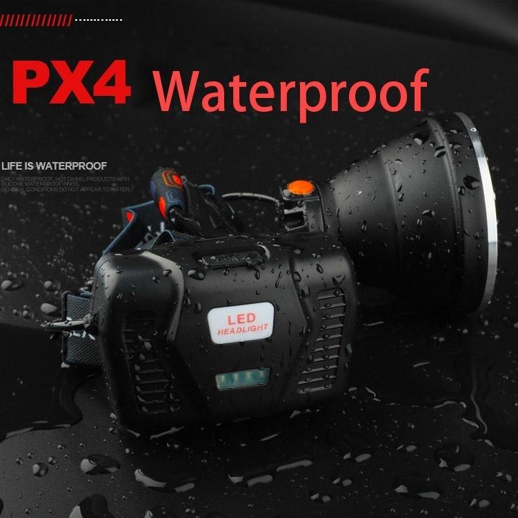 Superhelle Stirnlampe, Jagdfreunde, Hochleistungs-LED-Stirnlampe, wiederaufladbare Stirnlampe, wasserdichte Taschenlampe für Angeln, Camping, Jagd, Taschenlampe K95-With battery