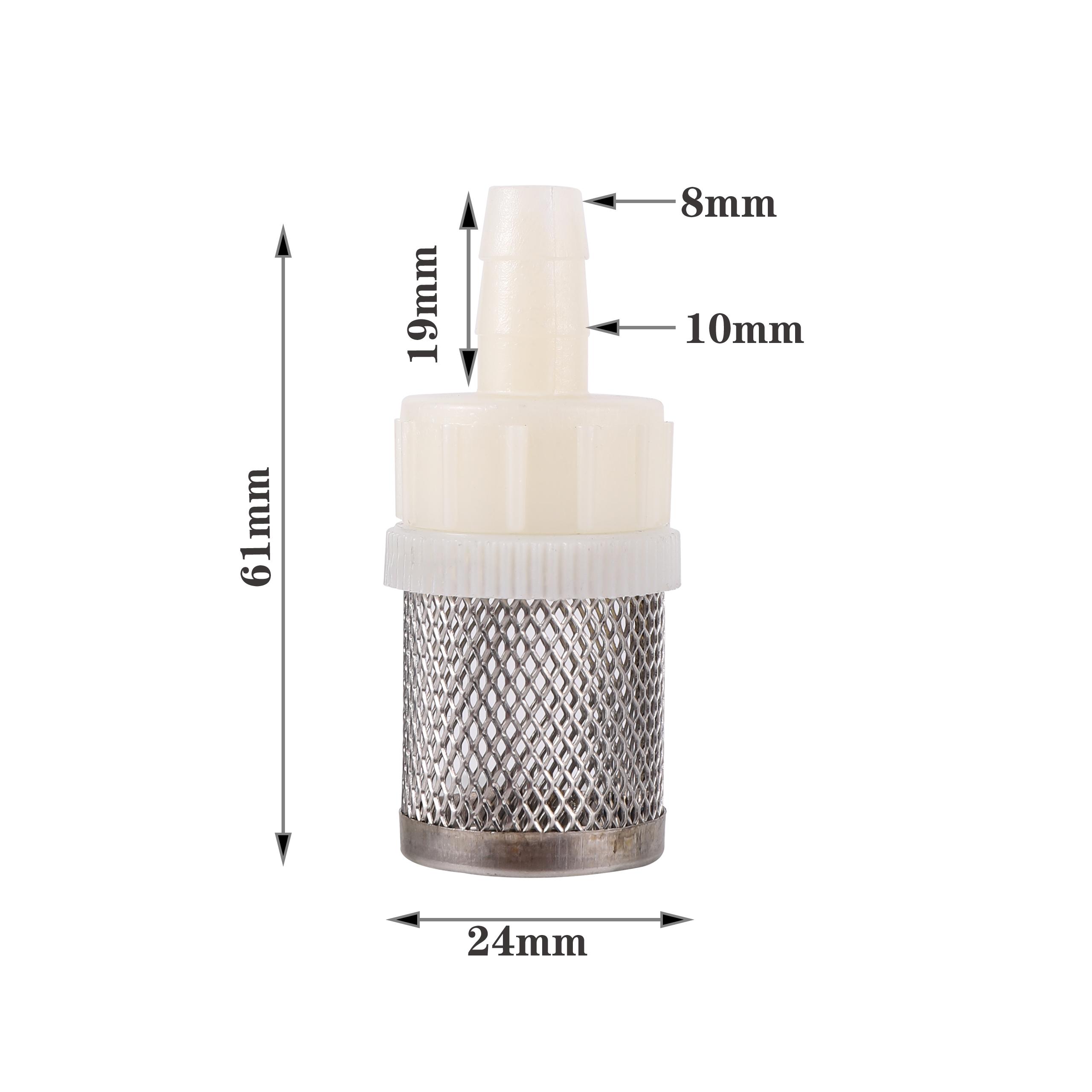 4 ~ 20 mm Schlauchfilter Edelstahlgewebe Sieb Gartenbewässerung Autowäsche Aquariumfilter Wasserpumpe Filtergerät 8mm
