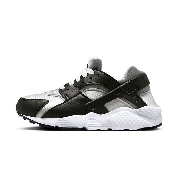 Nike Huarache Run GS Schwarz Neutralgrau Kinder Sneaker Mittelgrau Weiß 654275-044 37.5