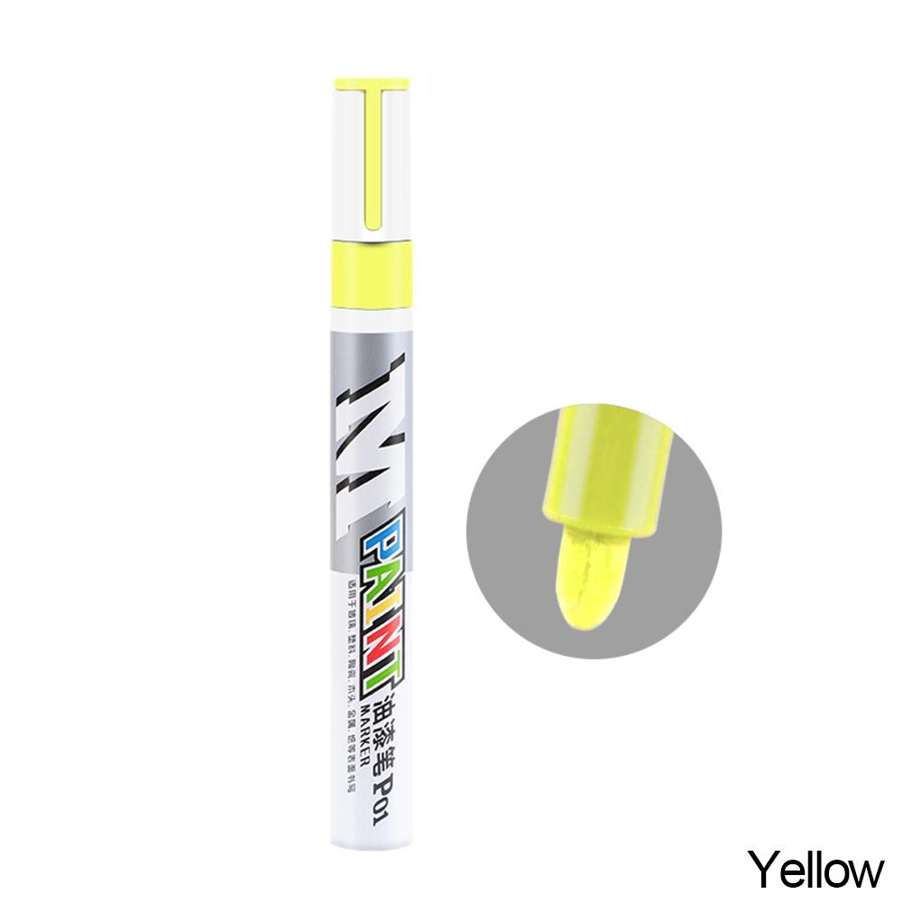 Auto Metall Lack Marker Stift Auto Lack Stift Fahrzeug Reifen Farbe Marker Für Auto Styling Werkzeug gelb
