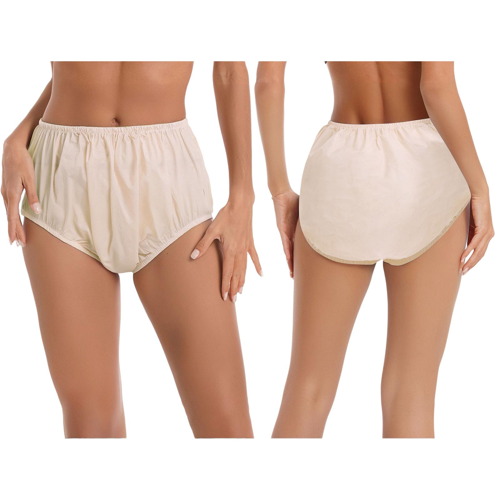 Windeln für Erwachsene Ältere Postoperative Patientenwindel Wasserdicht Langlebig Auslaufsicher Waschbar Dehnbar Plastikunterwäsche Slips M nude