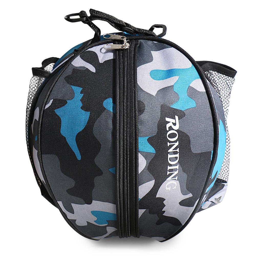 Sportball, runde Tasche, Basketball-Umhängetasche, Fußball, Fußball, Volleyball, Tragetasche, Reisen camouflage/blau
